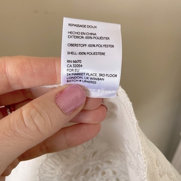 Anthropologie Staring at Stars White Eyelet Fit and Flare Boho White Dress Size - Picture 7 of 10